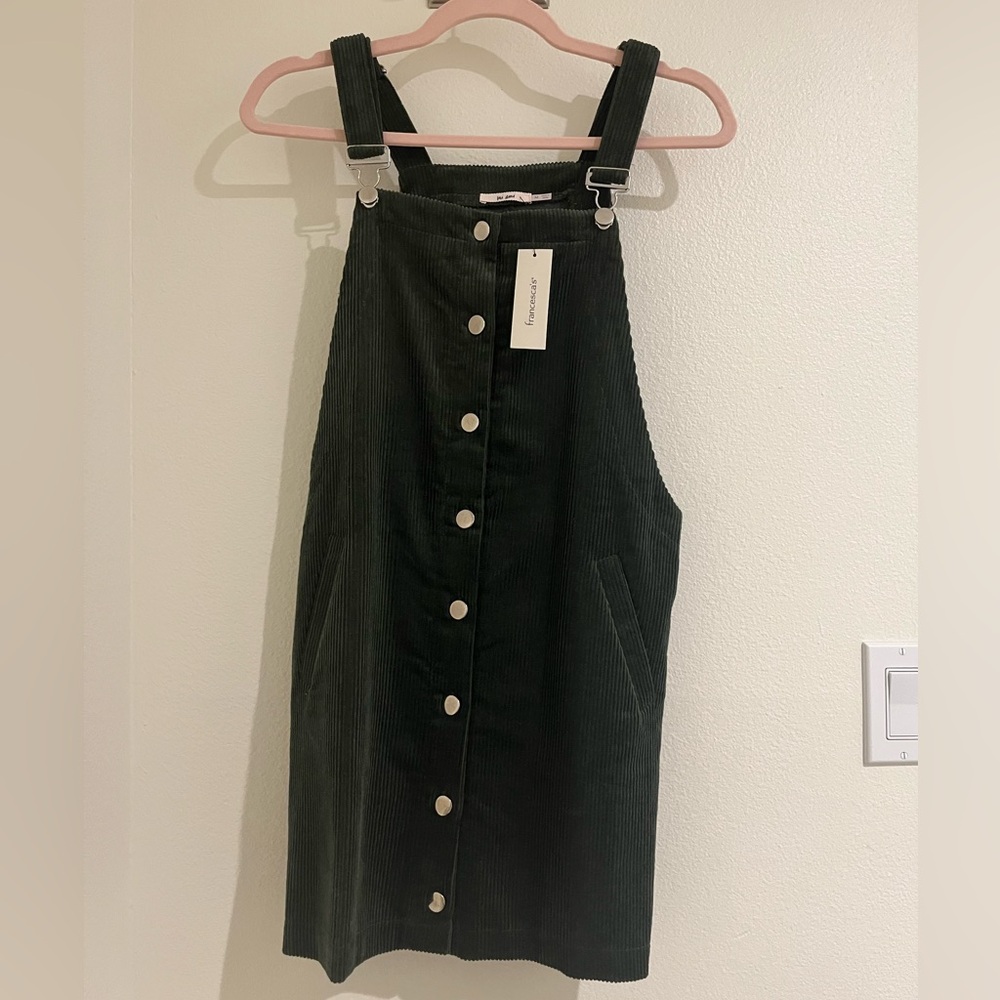 Francesca's Collections Dark Green Corduroy Dress